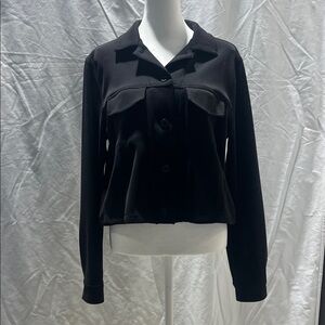 BELLA DAHL Black Button-Up Jacket